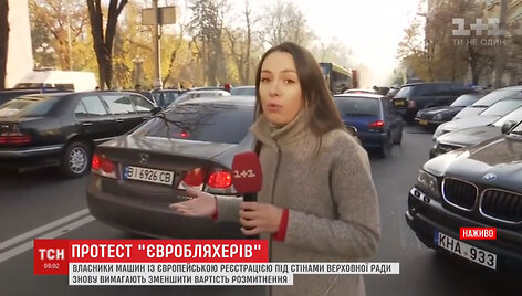Kijevo centre &ndash; vairuotojų protestai