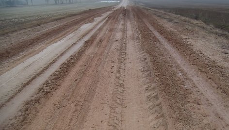 Pažeistos rajoninių kelių dangos