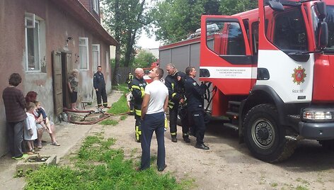 Gaisras &Scaron;ilutės dvare esančiame daugiabutyje