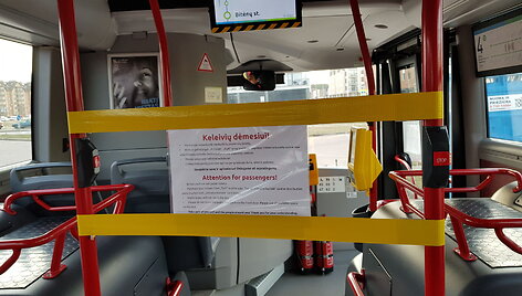 Karantinas Vilniaus vie&scaron;ajame transporte