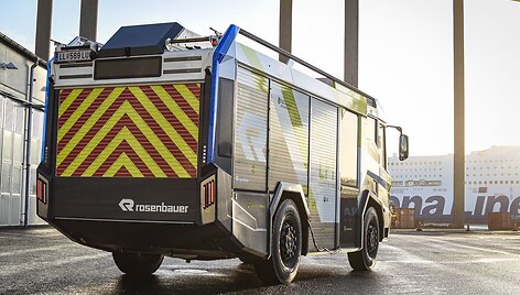 &bdquo;Rosenbauer&ldquo; sukūrė pirmą pasaulyje elektrinį ugniagesių automobilį
