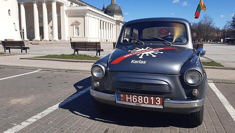 &bdquo;Boružėlė&ldquo; ZAZ 965 vardu Karlas  &ndash; agitacinis ginklas su korona virusu