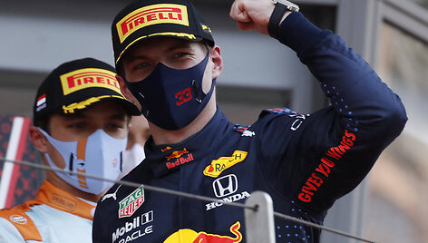 Formulės 1 Monaco GP lenktynes laimėjo Maxas Verstappenas