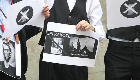 &bdquo;No theatre&ldquo;  ir Vido Bareikio protestas prie&scaron; vieną i&scaron; svarbiausių teatro festivalio &bdquo;Sirenos&ldquo; svečių