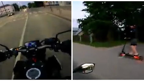 Motociklo ir paspirtuko pasivažinėjimai Kaune