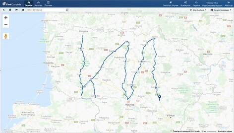 Automobilio kelionės žemėlapis