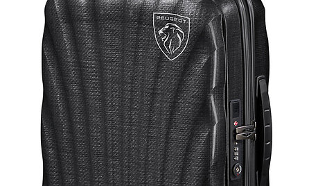 „Peugeot“ ženklu pažymėtas Samsonite lagaminas