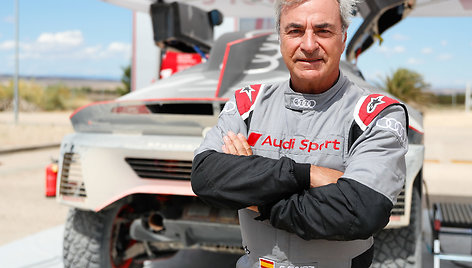 Carlosas Sainzas, Audi RS Q e-tron dakariniai testai netoli  Saragosos