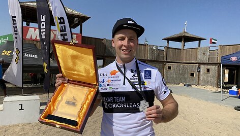 A.Gelažninkas ir A.Tamuliūnaitė Dubajaus Cross Country varžybose