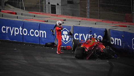 Charleso Leclerco avarija, Formulės 1 trasa Saudo Arabijoje, Džidoje (Jeddah)