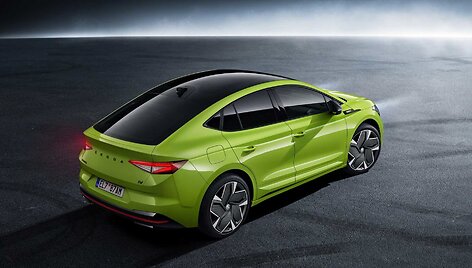 &Scaron;koda pristatė didžiausią ir galingiausią elektromobilį Enyaq Coupe RS iV
