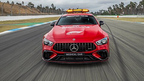 Formulės 1 saugos ir medikų automobiliai Mercedes-AMG GT Black Series ir Mercedes-AMG GT 63 S 4MATIC+