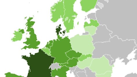 Kanapių vartojimas Europoje (15-64 metų)