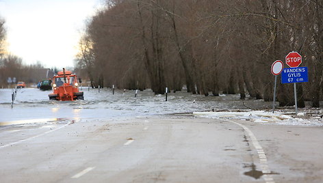 Potvynis Nemuno žemupyje iš paukščio skrydžio