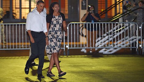 Barackas Obama su &scaron;eima atostogavo Havajuose