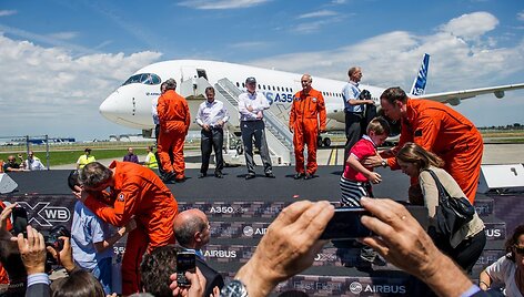 Europinio firmos &bdquo;Airbus&ldquo; lėktuvo A350 pirmasis skrydis