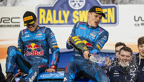 Ottas Tanakas ir Martin Jarveoja laimėjo WRC &Scaron;vedijos ralį