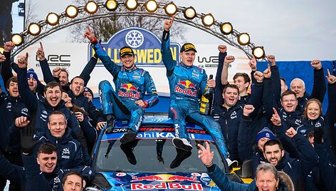 Ottas Tanakas ir Martin Jarveoja laimėjo WRC &Scaron;vedijos ralį