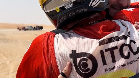 Modestas Siliūnas ir Gediminas &Scaron;atkus fini&scaron;avo Abu Dhabi Desert Challenge