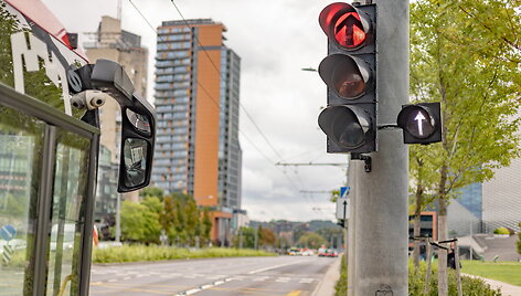Vilniaus miesto savivaldybės nuotrauka: vie&scaron;ojo transporto &scaron;viesoforai