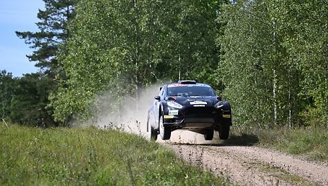 Vaidotas Pa&scaron;kevičius su Ford Fiesta N5 Elektrėnų ralyje