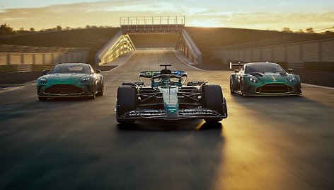 Aston Martin „Vantage GT3“, „Vantage“ ir F1 komandos bolidas AMR24