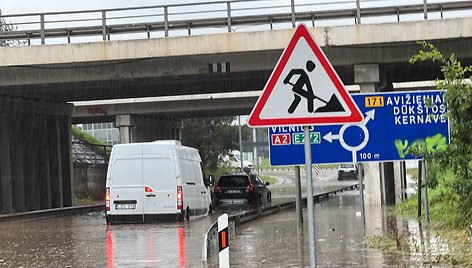 Potvynis po Avižienių viaduku