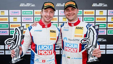 Jonas Karklys iškovojo pirmąjį podiumą „ADAC GT Masters lenktynėse