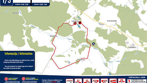 &bdquo;Biorina Winter Rally Roki&scaron;kis 2025&ldquo; greičio ruožų žemėlapiai