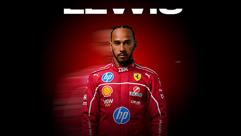 &bdquo;Ferrari&ldquo; F1 komandos pilotas Lewisas Hamiltonas