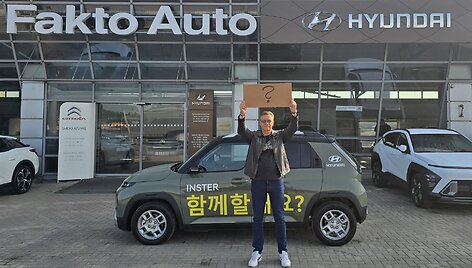 Vitoldas su Hyundai Inster viena įkrova nuvažiavo 590 km 