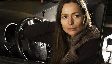 Julija Estko su kelių policija bylinėjosi dėl akmens, apgadinusio jos automobilį.
