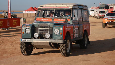 Dakar Classic starto arka, Karolis Rai&scaron;ys ir Christophe Marques