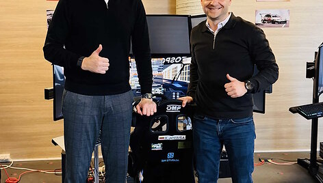 Įžymybės i&scaron;bandė virtualią &bdquo;Lithuanian Motorsport Park&ldquo; trasą