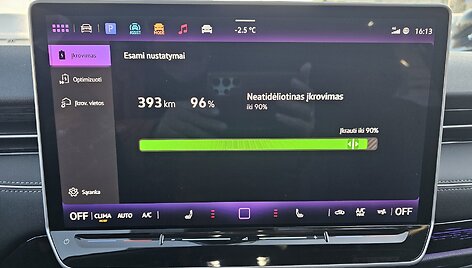 Arktinis elektromobilio Volkswagen ID.7 testas