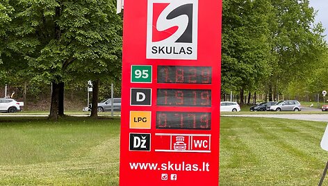 Degalų kainos degalinėje Skulas gegužės 20 d.