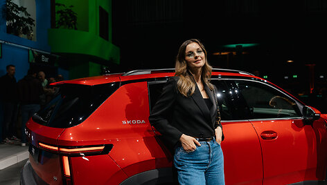 Vaidotas Žala ir Gabrielė Martirosian apžiūrėjo naująjį &bdquo;&Scaron;koda Epiq&ldquo;