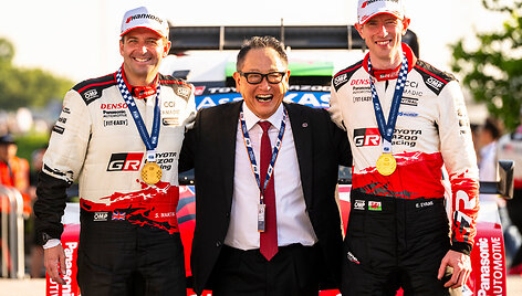FORUM8 Japonijos WRC ralis: Akio Toyoda (JPN), Elfyn Evans (GBR), Scott Martin