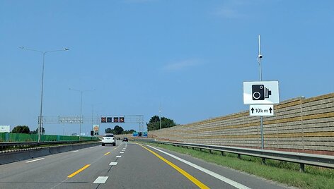 Sektoriniai greičio matuokliai remontuojamuose automagistralės A1 ruožuose