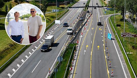 Martynas Gedaminskas ir Žilvinas Pekarskas atliko eksperimentą automagistralėje