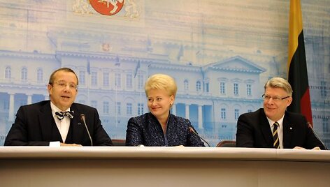 Trijų Baltijos &scaron;alių prezidentų spaudos konferencija