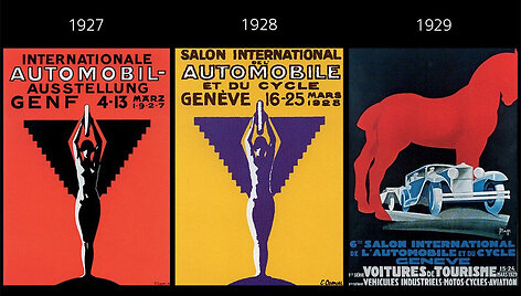 Istoriniai Ženevos automobilių parodos plakatai