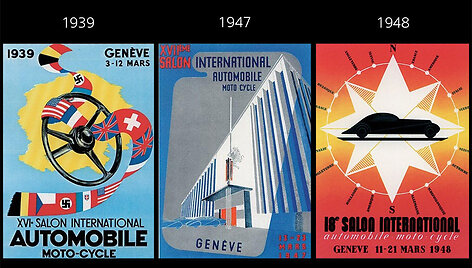 Istoriniai Ženevos automobilių parodos plakatai