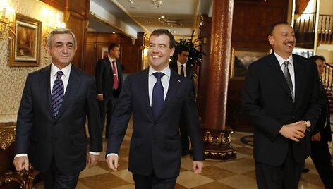 Rusijos, Armėnijos ir Azerbaidžano prezidentai Sočyje