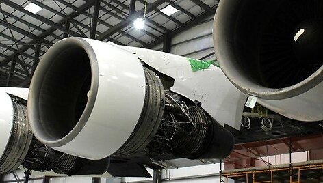 &bdquo;Stratolaunch&ldquo; varomas &scaron;e&scaron;iais, &bdquo;Boeing 747&ldquo; naudojamais Pratt & Whitney varikliais
