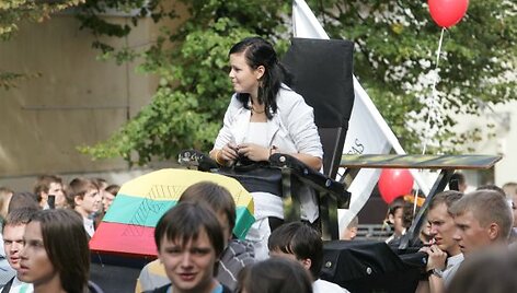 Studentų eitynės Gedimino prospektu Vilniuje
