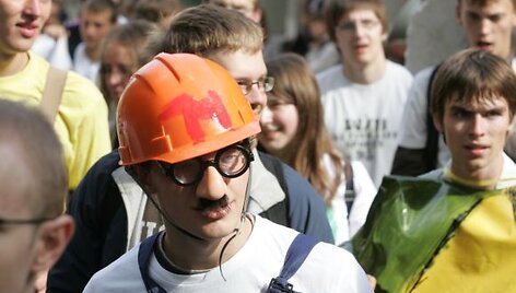 Studentų eitynės Gedimino prospektu Vilniuje