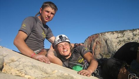 &bdquo;Montis magia alpinistai&ldquo; Saulė ir Gediminas Zajono kanjone