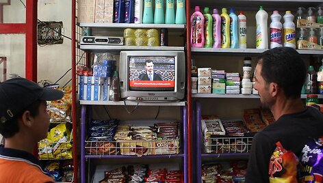 Basharas al Assadas pasakė kalbą &scaron;alies parlamente.