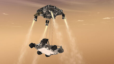 Taip atrodys &bdquo;Curiosity&ldquo; nusileidimas ant Marso pavir&scaron;iaus.